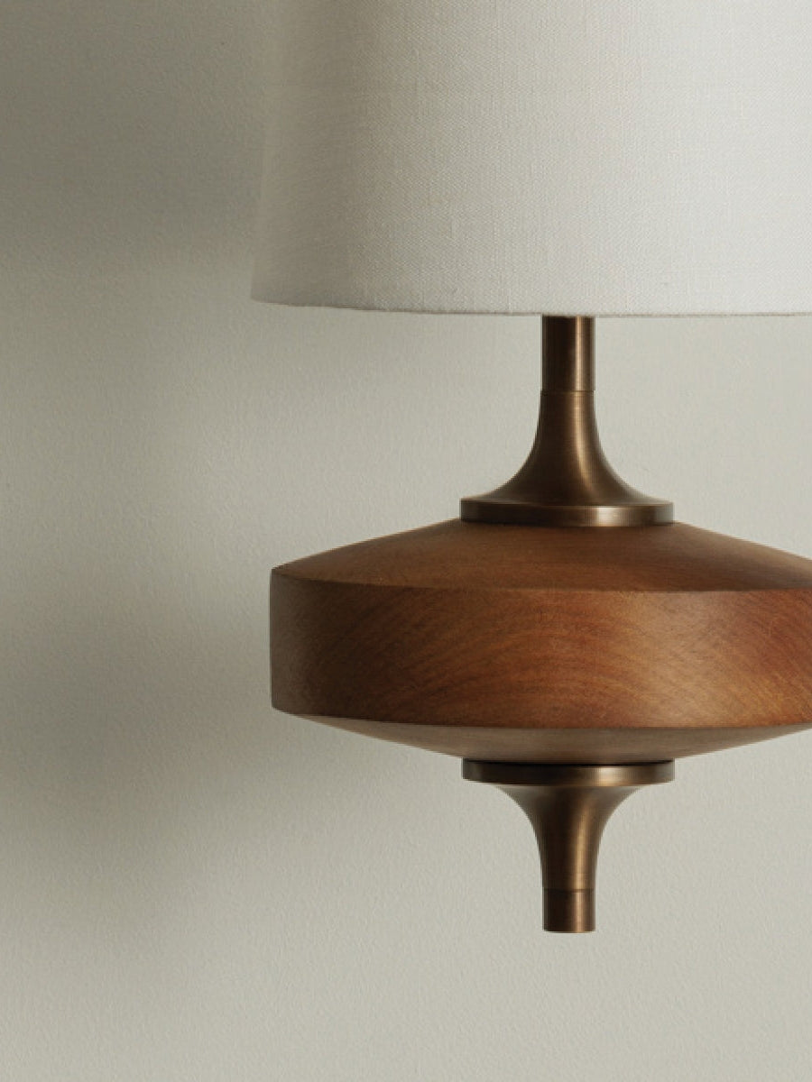 Retro Wandlamp met Stoffen Kap – Vintage Verlichting voor Slaapkamer | Sansoti