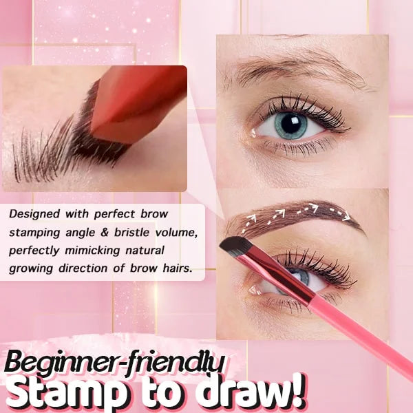 Eyebrow Brush with 4D Hair-Stroke Effect for Powder, Gel, and Pomade, Microblading Look, Natural Eyebrows | Sansoti
