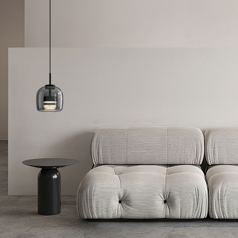 Rookglas Hanglamp Minimalistisch Design Dimbaar E27 Fitting Eettafel Woonkamer Plafondverlichting Eetkamer | Sansoti