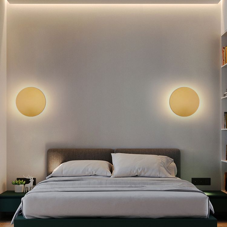 Runde Metall-Wandleuchte LED Moderne Strahlen Schwarz Weiß Gold Schlafzimmer Wohnzimmer Designbeleuchtung 20-50cm | Sansoti