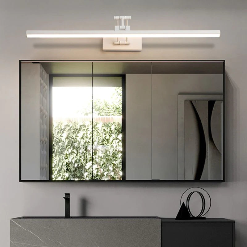 Spiegellampe LED Schwarz Weiß Metall Acryl IP44 Bad Bad Modern 40-100cm | Restfield