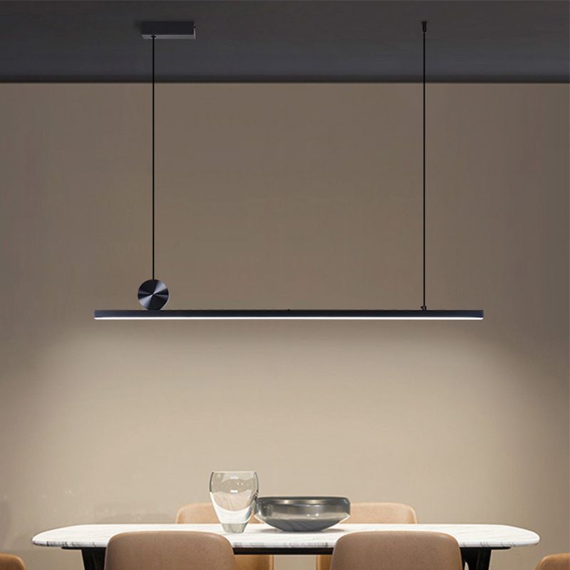 Asymmetrische Pendelleuchte Linear Metall 90-120cm Schwarz Gold Dimmbar Wohnzimmer Schlafzimmer Beleuchtungseinheit | Sansoti