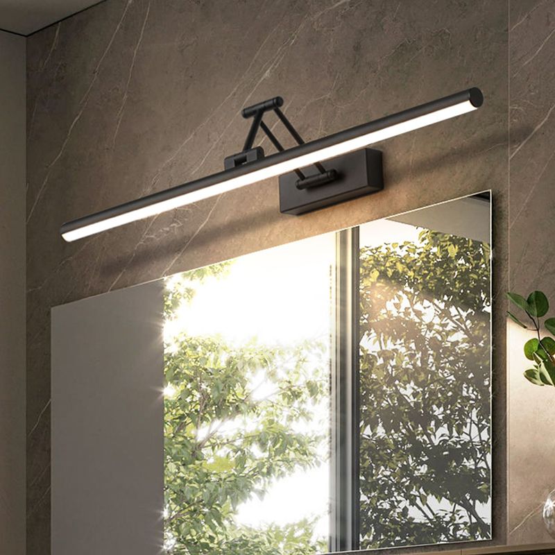 Linear LED Wall Light Metal Black White Mirror Bathroom Bedroom Living Room Modern Scandinavian Interior | Sansoti