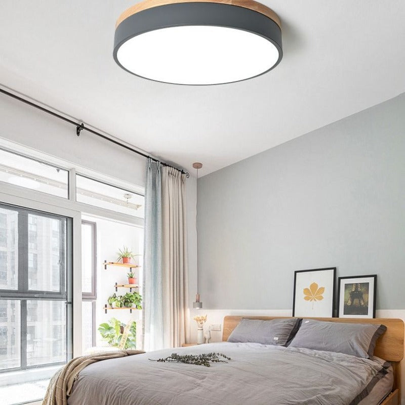 Ronde LED Plafondlamp Dimbaar met 3 Lichtinstellingen Modern Design voor Woonkamer Slaapkamer Keuken Hal | Sansoti