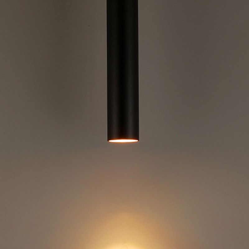Hanglamp Cilinder Metaal Zwart Lineair Design Woonkamer Eetkamer Scandinavische Stijl Moderne Verlichting | Sansoti