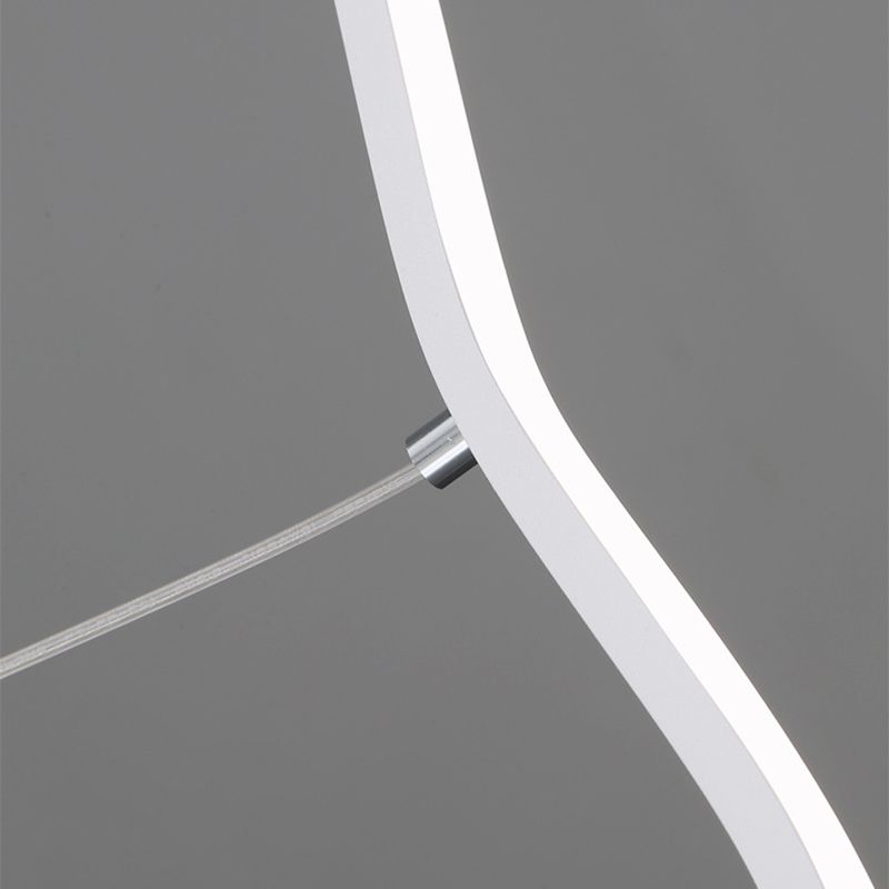 Lineare LED-Pendelleuchte Golf Metall Schwarz Weiß Modern Dimmbar 80-120cm Wohnzimmer Esszimmer Schlafzimmer Beleuchtung | Sansoti