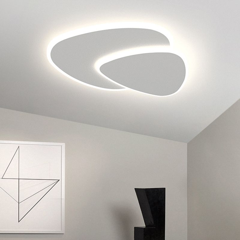 Geometric Ceiling Light Metal Acrylic White LED Dimmable Modern Design Living Room Bedroom Lighting | Sansoti