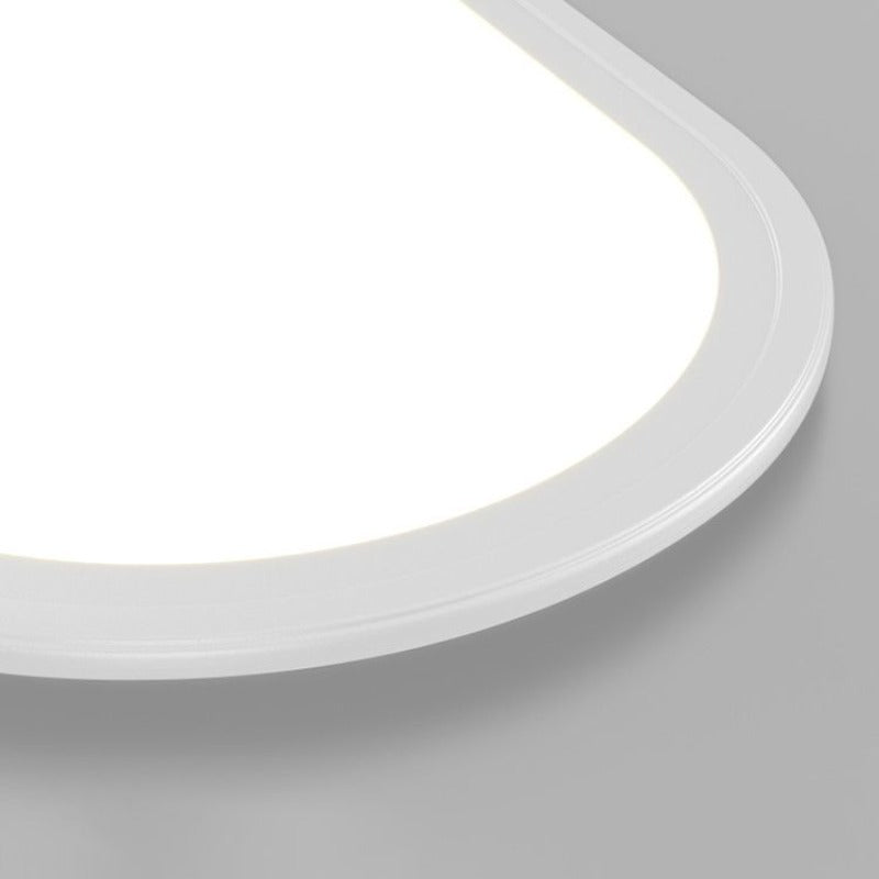 Ovale Deckenleuchte im minimalistischen Design 40-80cm Metall Acryl Warmweiß Schwarz Dimmbar Platzsparend Stimmungsvolle Beleuchtung | Sansoti