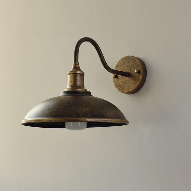 Applique Extérieure Murale Industrielle Vintage Fer Noir 37cm LED | Restfield