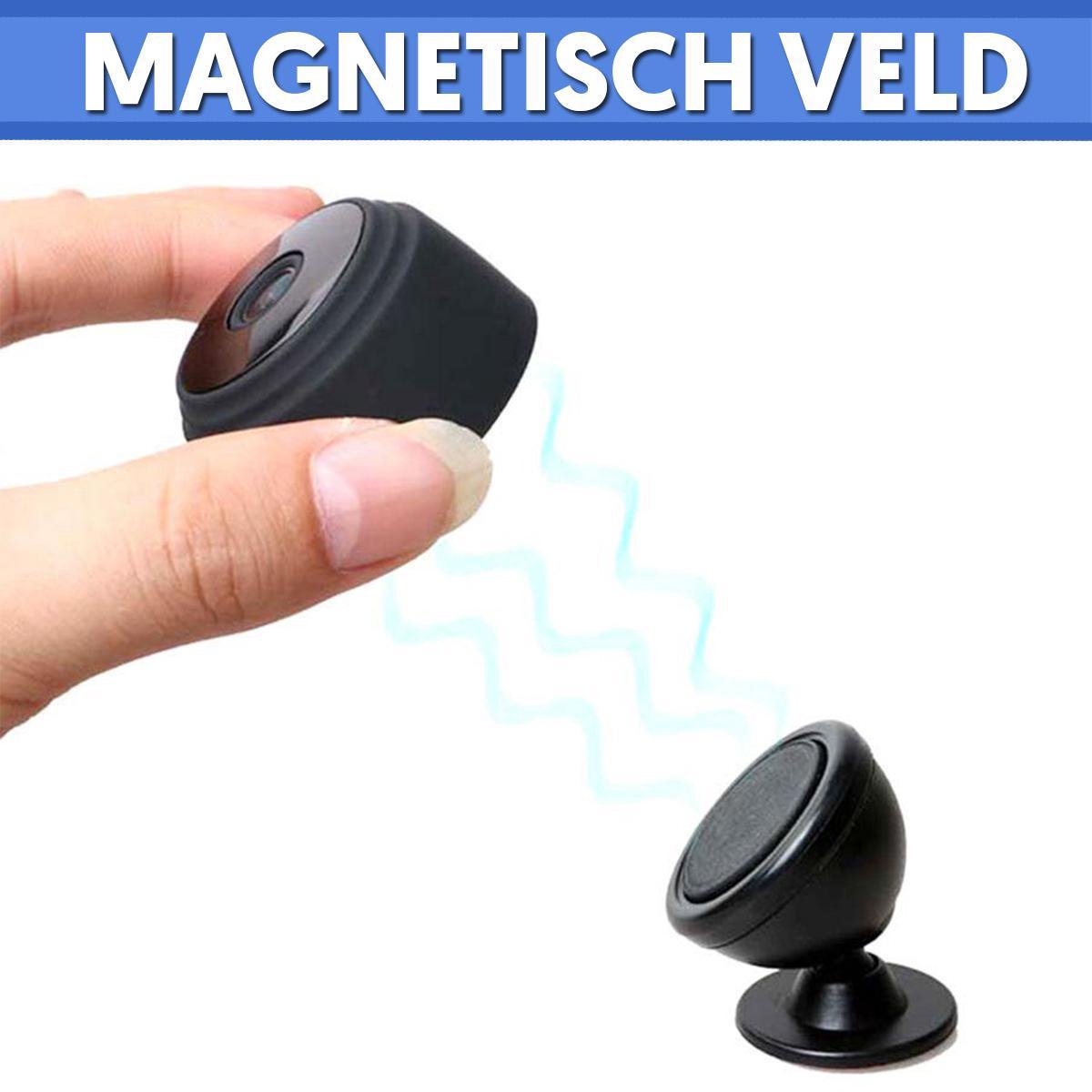 Mini beveiligingscamera draadloos 1080P HD zwart wifi camera nachtzicht 150 graden huis kantoor bewaking | Sansoti