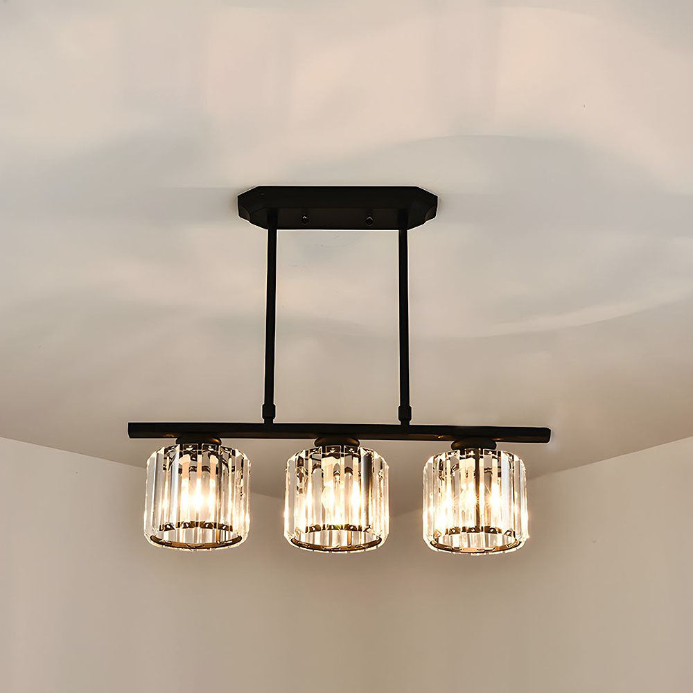 Hanglamp Eettafel Glas Zwart Goud 3 Of 4 Lichts E27 Modern | Sansoti