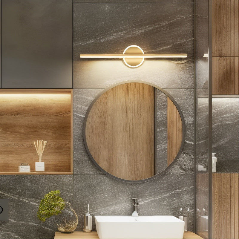 LED Wall Lamp Black-Gold Modern Design 40cm with Silicone Detail for Living Room Bedroom Bathroom | Sansoti