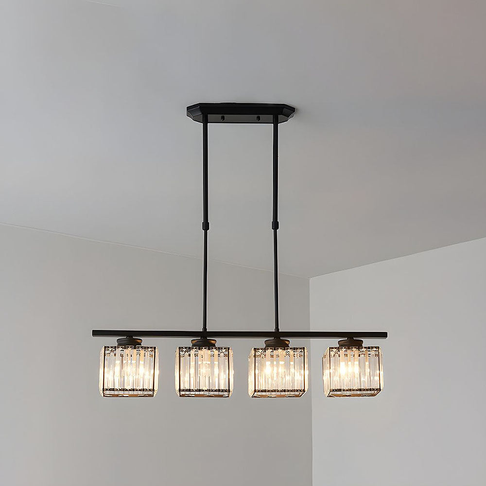 Hanglamp Eettafel Glas Zwart Goud 3 Of 4 Lichts E27 Modern | Sansoti