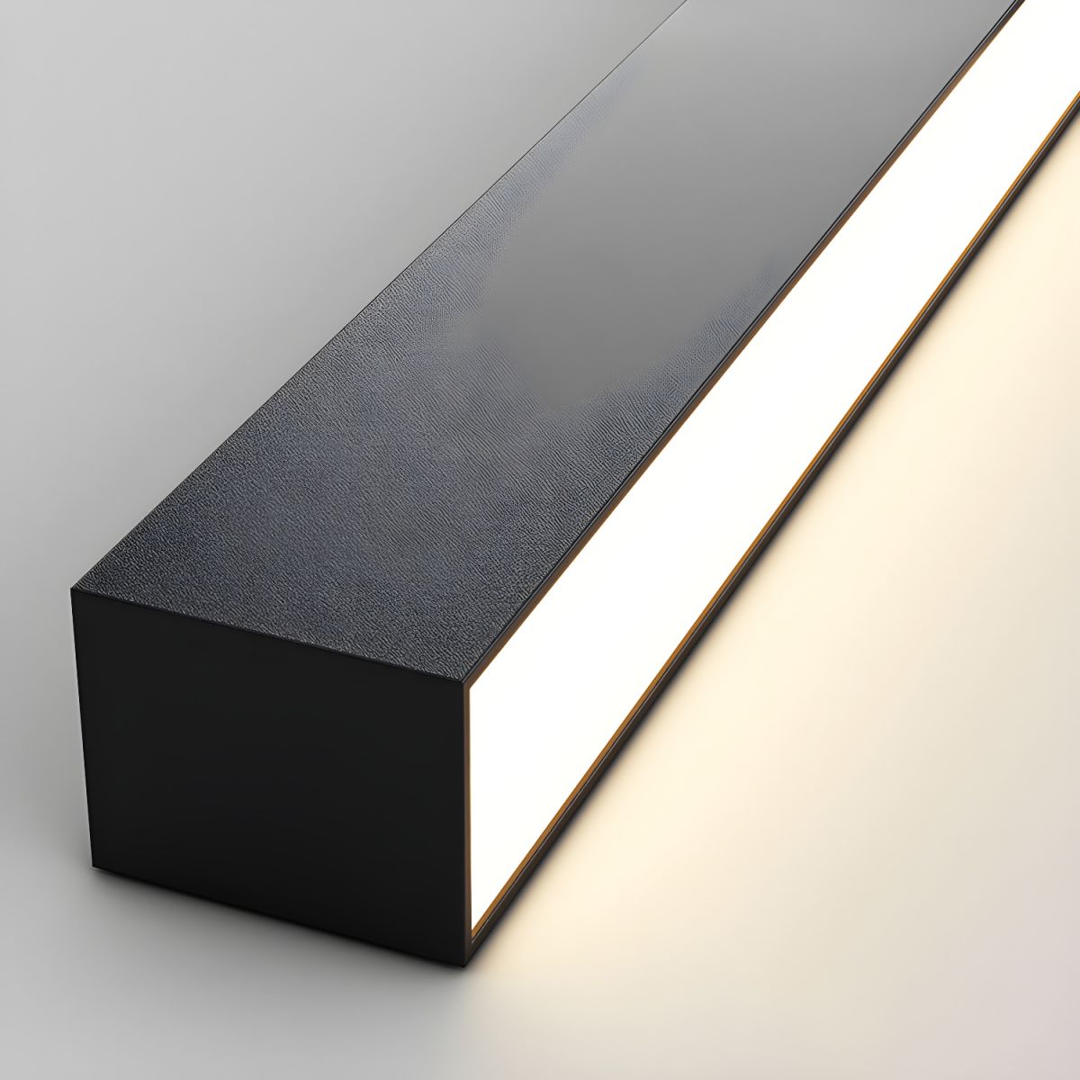 LED Deckenleuchte Schwarz Langgezogen Modern für Wohnzimmer Flur Schlafzimmer Minimalistische Deckenbeleuchtung Innen | Restfield