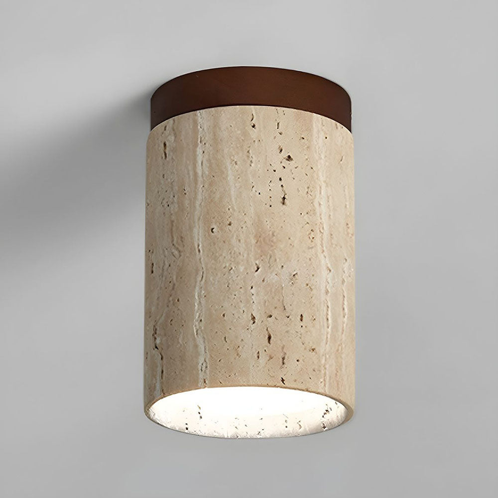 Cilestic Plafondlamp Travertin Hout E27/E26 Beige Hal Slaapkamer Woonkamer Scandinavisch Modern Design Natuurlijke Plafondverlichting | Sansoti