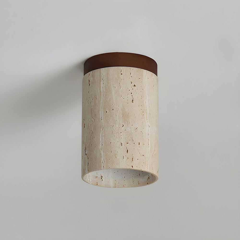 Cilestic Plafondlamp Travertin Hout E27/E26 Beige Hal Slaapkamer Woonkamer Scandinavisch Modern Design Natuurlijke Plafondverlichting | Sansoti