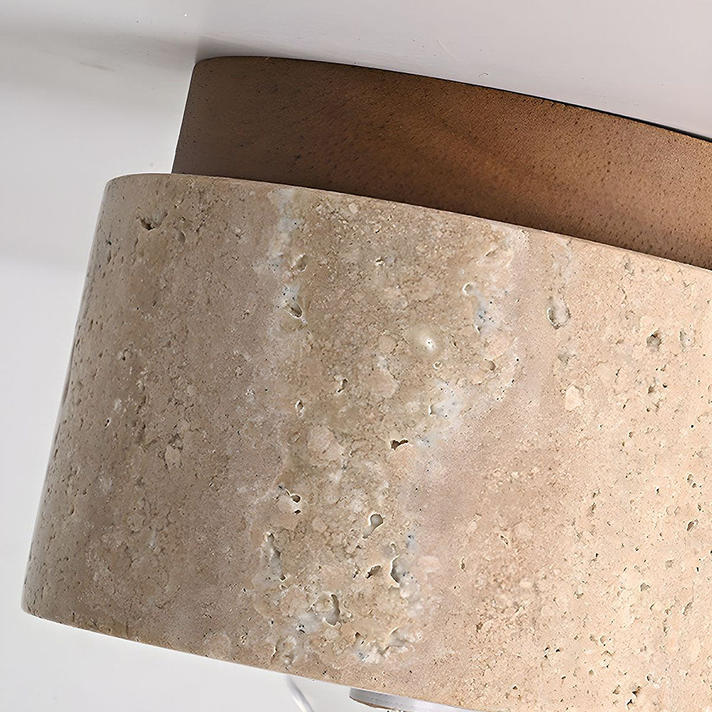 Cilestic Plafondlamp Travertin Hout E27/E26 Beige Hal Slaapkamer Woonkamer Scandinavisch Modern Design Natuurlijke Plafondverlichting | Sansoti