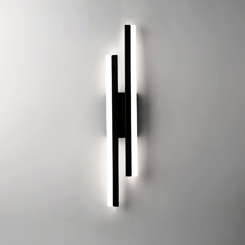 LED Wandlamp Metaal Acryl Zwart Goud 48cm Woonkamer Slaapkamer Wandverlichting Modern Design Interieur | Sansoti