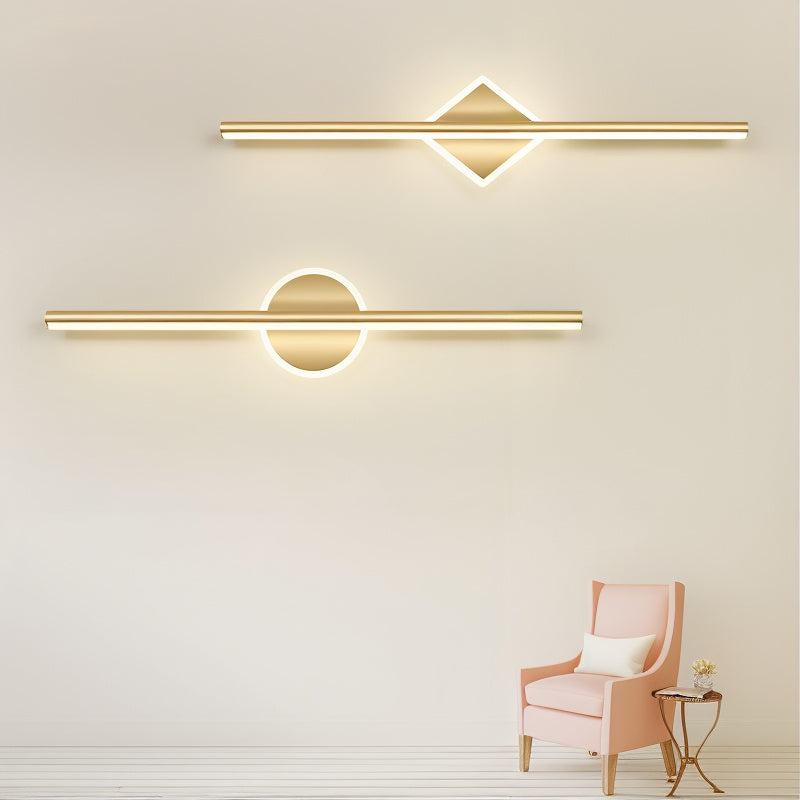 LED Wall Lamp Black-Gold Modern Design 40cm with Silicone Detail for Living Room Bedroom Bathroom | Sansoti