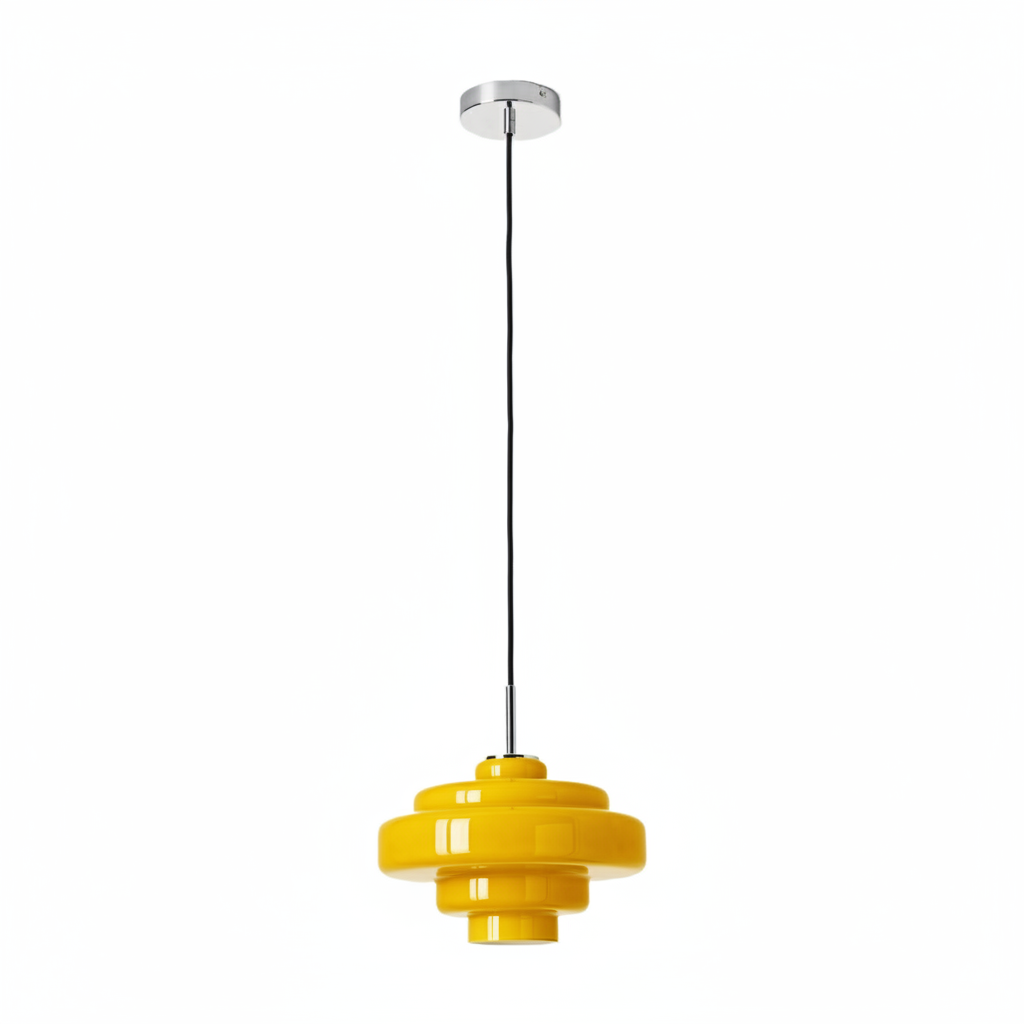 Gekleurde Glazen Hanglamp met Verstelbare Ophanging – Moderne Lichtpunt voor Eetkamer Keuken Woonkamer | Sansoti
