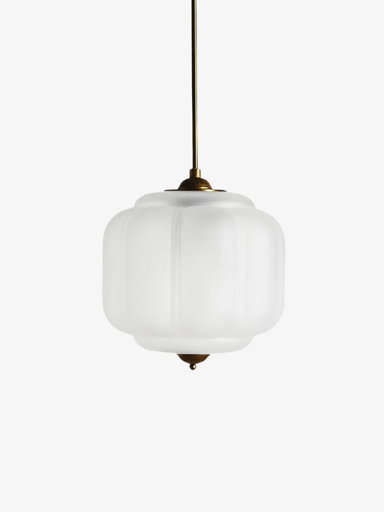 Vintage Kroonluchter met Crèmekleurige Glazen Kappen – Hanglamp in Retro-Stijl voor Eetkamer & Woonkamer | Sansoti