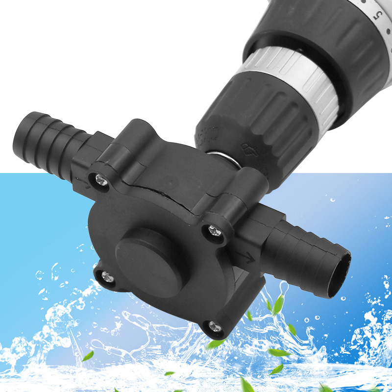 Wasserpumpe für Bohrmaschinen Tragbare Gartenbewässerung Campingpumpe Flüssigkeitsumfüllung Schwarz Kunststoff | Sansoti