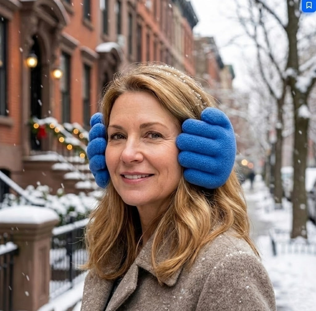 Plüsch-Ohrwärmer „Hand“ Unisex Ohrenwärmer Weiches Winteraccessoire Wärmehalter für Frauen Männer Kinder | Sansoti