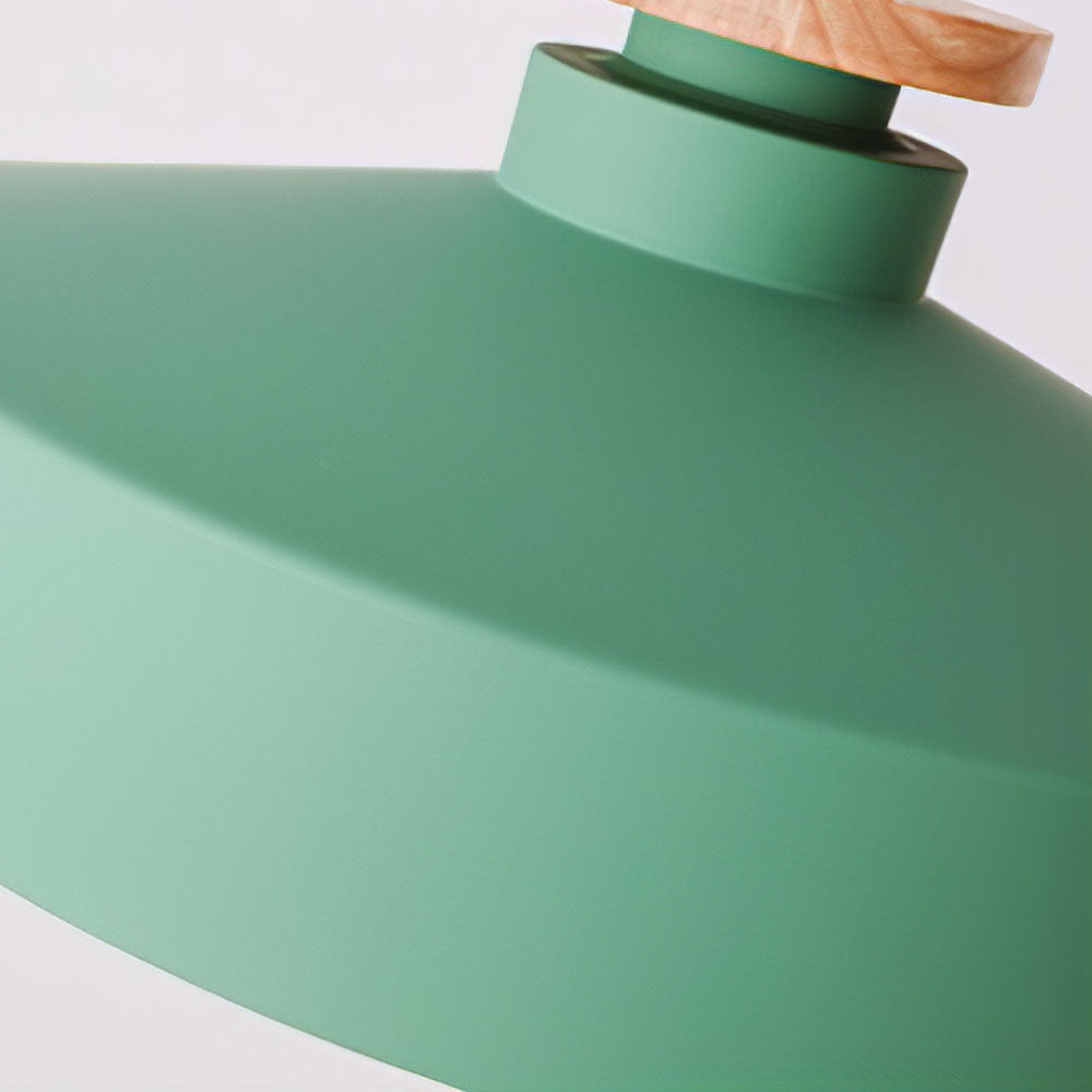 Hanglamp met Houten Kap en Aluminium Accent – Scandinavisch Design voor Eetkamer en Woonkamer | Sansoti