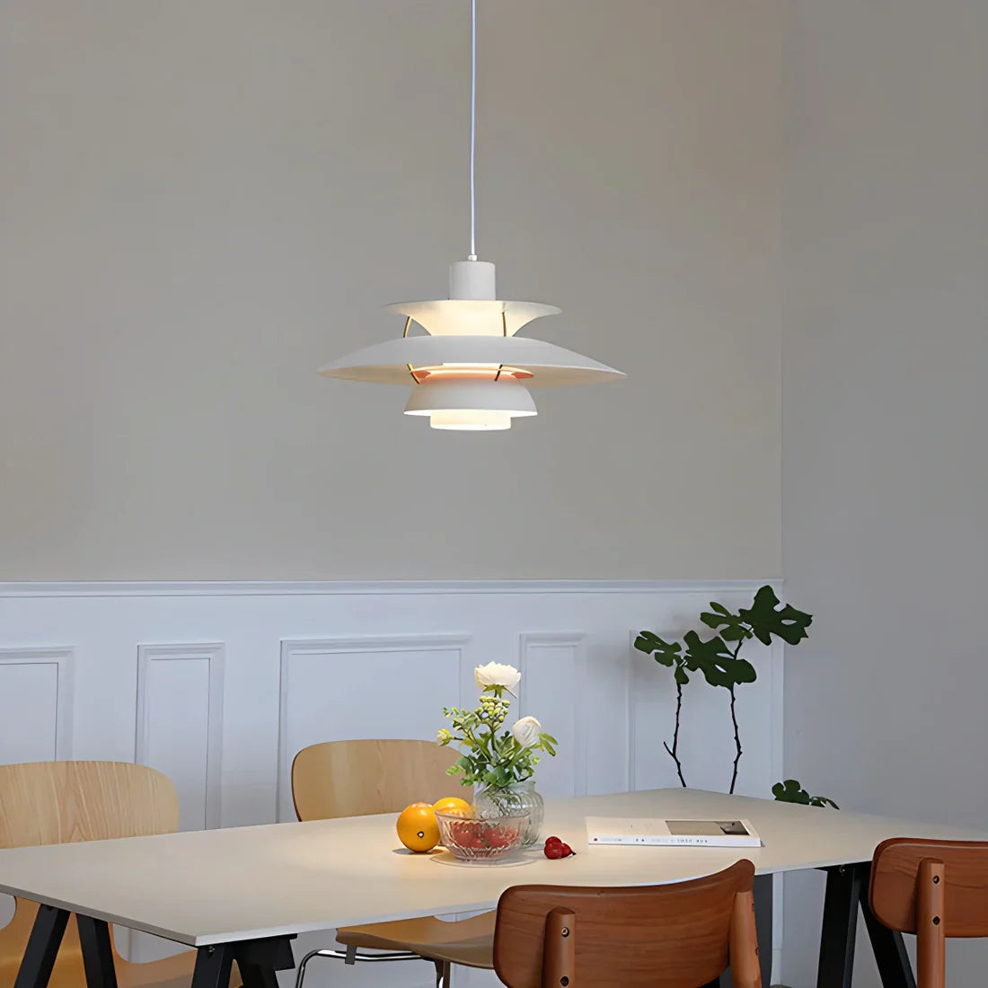 Hängeleuchte Metall E27 Grün Esstisch Wohnzimmer Geschichtete Designlampe Skandinavische Hängeleuchte Stimmungslicht Interieur | Restfield