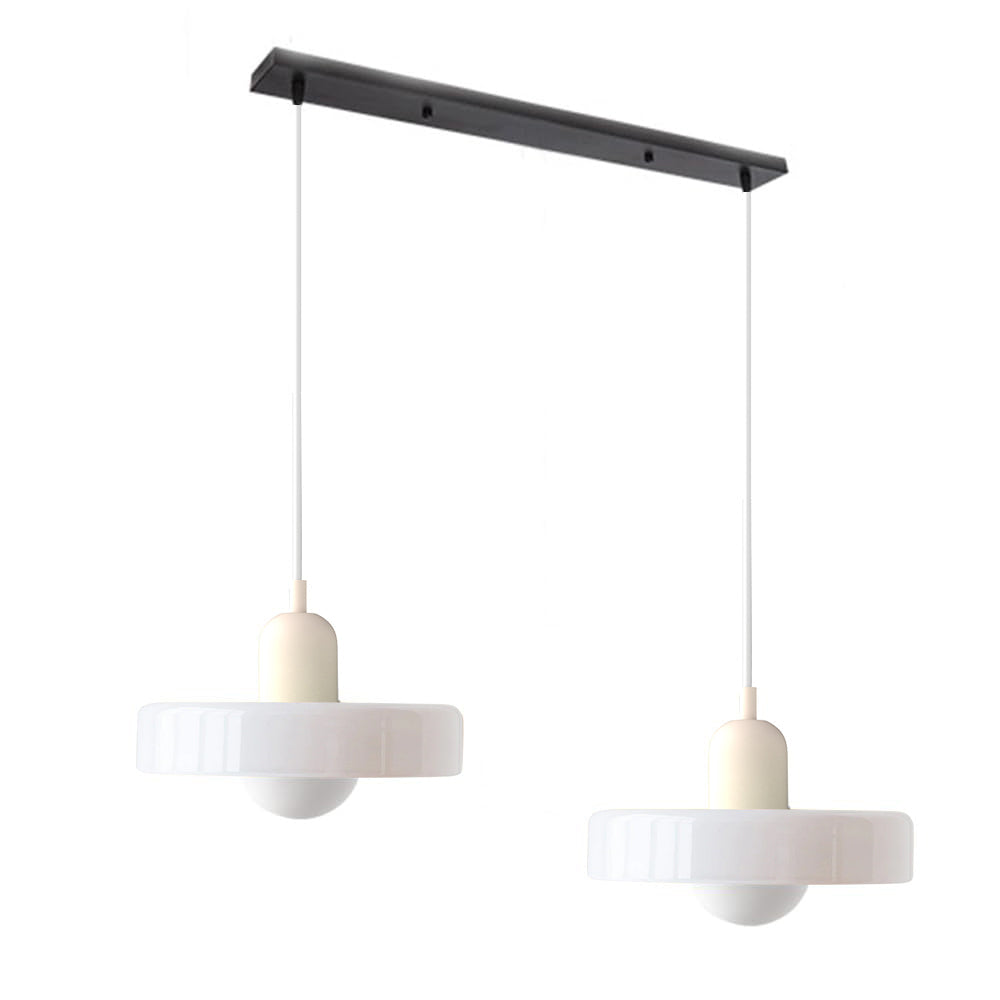 Luccon Doppelte Hängeleuchte Glas G9 35 cm Modern Esstisch Wohnzimmer Design Beleuchtung | Restfield