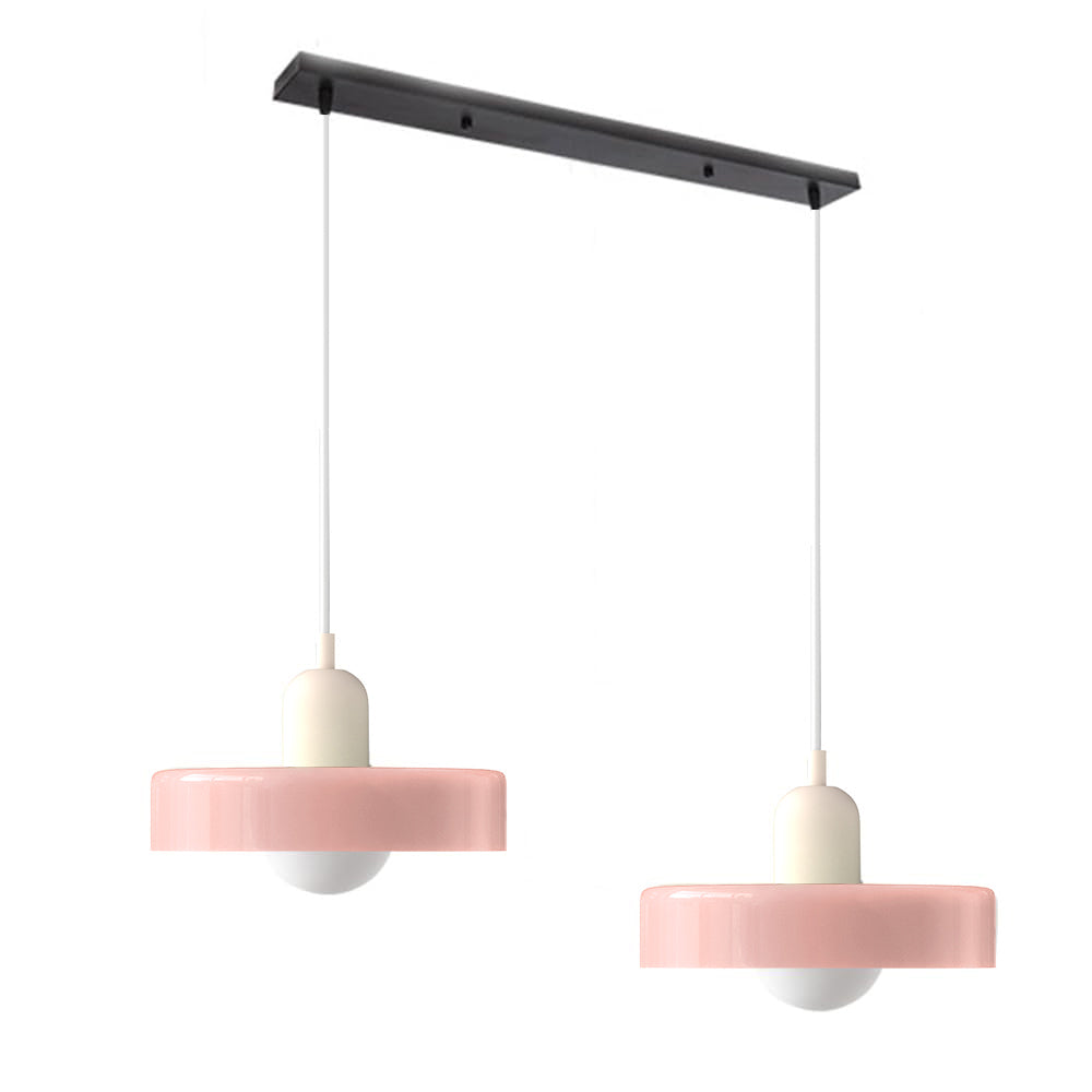 Luccon Doppelte Hängeleuchte Glas G9 35 cm Modern Esstisch Wohnzimmer Design Beleuchtung | Restfield