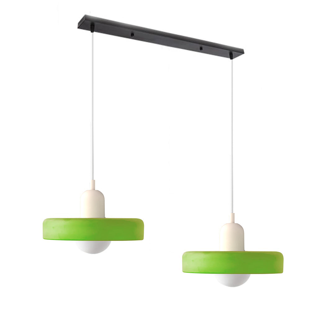 Luccon Doppelte Hängeleuchte Glas G9 35 cm Modern Esstisch Wohnzimmer Design Beleuchtung | Restfield
