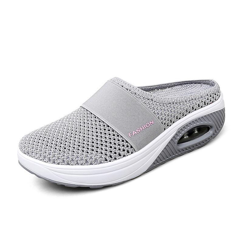 Orthopedische Pantoffels met Luchtkussen Ergonomische Instapschoenen Diabetesvoeten Ademend Mesh Extra Zacht Voetondersteuning Antislip Zool Dames Heren Indoor Outdoor Comfortschoenen | Sansoti