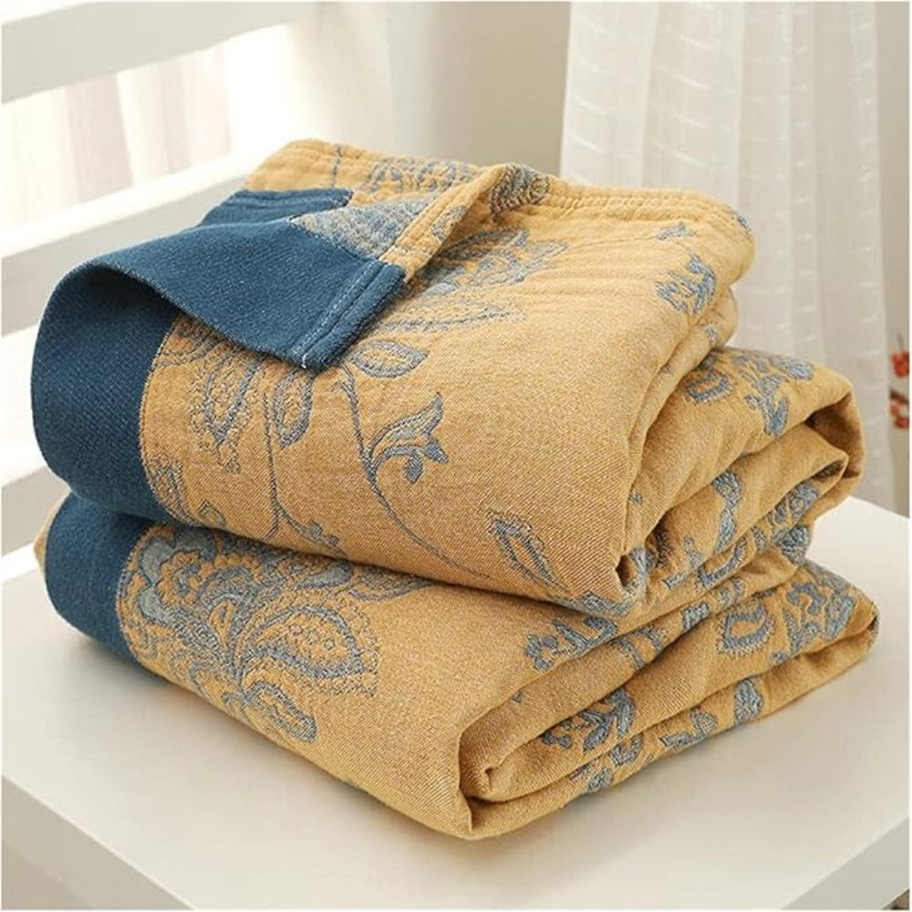 Jacquard Bloemendeken All-Season Ademend Licht Plaid Bedhoes Woonkamer Slaapkamer Decoratief Comfort | Sansoti