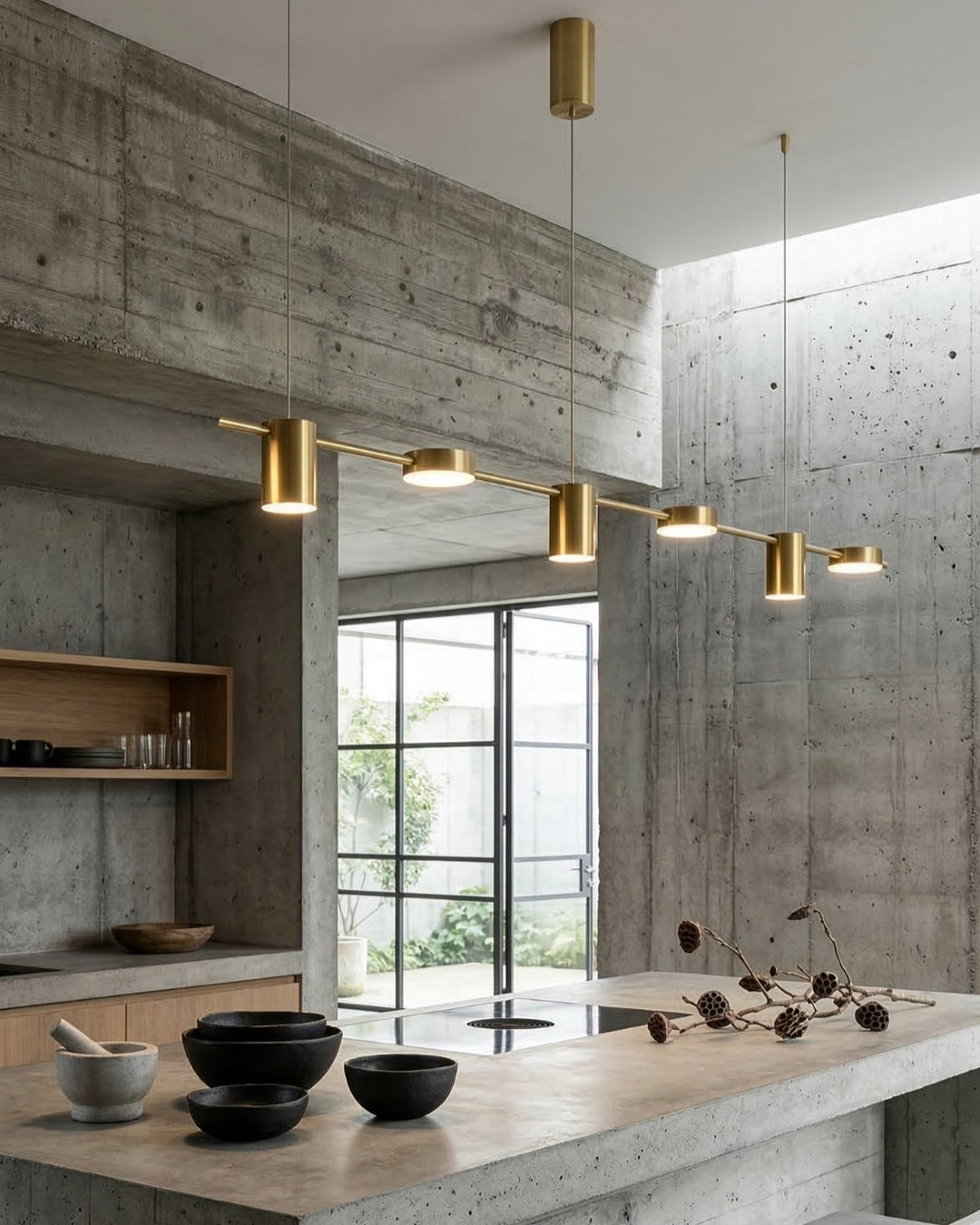 Lineaire LED Hanglamp Helios – Moderne Verlichting met Metaal en Acryl voor Eetkamer en Woonkamer | Sansoti