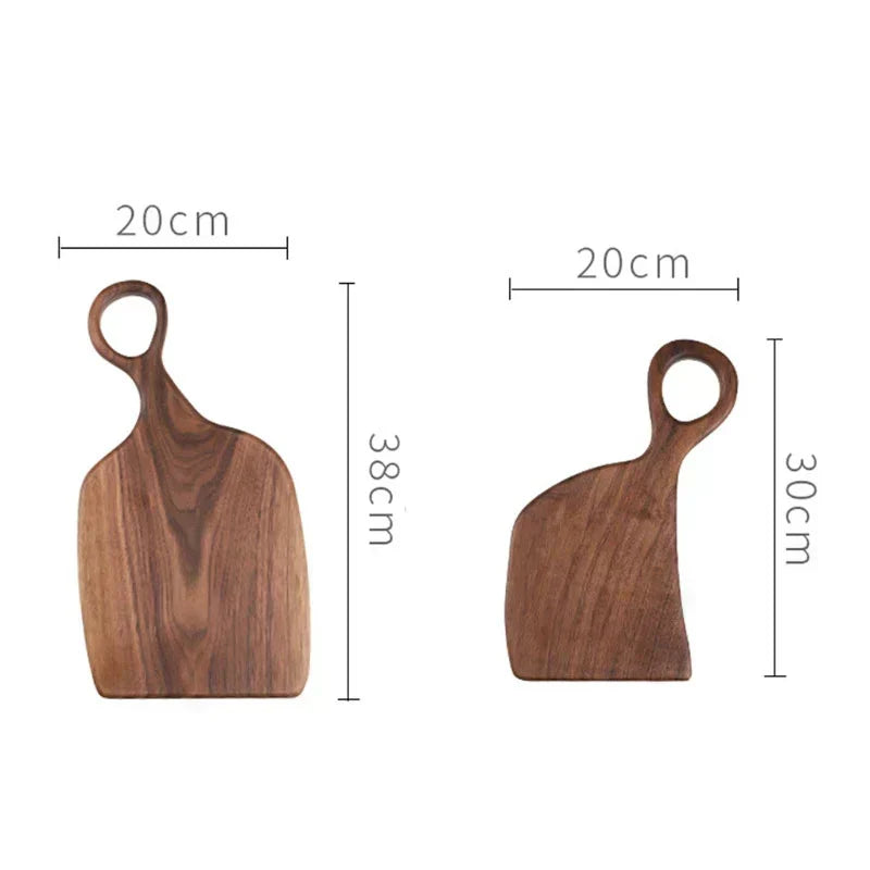 Doppelseitiges Schneidebrett aus Walnussholz für die Küche, zum Servieren und Zubereiten, langlebiges Küchenaccessoire aus Holz | Sansoti