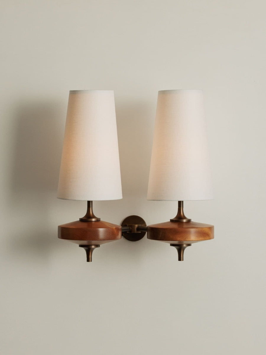 Retro Wandlamp met Stoffen Kap – Vintage Verlichting voor Slaapkamer | Sansoti