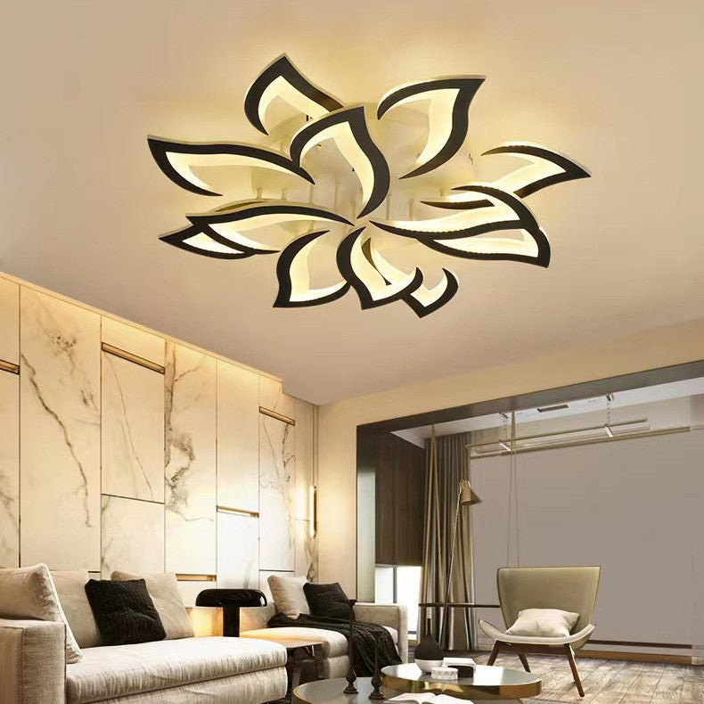 Lovela Flower Deckenleuchte LED 3200 Lumen Schwarz Wohnzimmer Schlafzimmer Design Deckenleuchte modern | Restfield