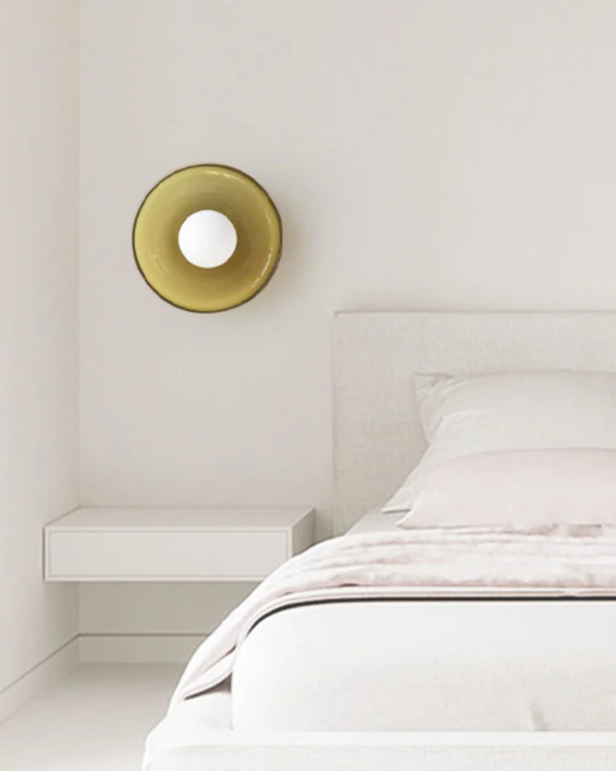 Moderne runde Deckenleuchte aus Glas und Eisen – minimalistische Designlampe für Wohn- und Schlafzimmer mit warmer Lichtfarbe | Restfield