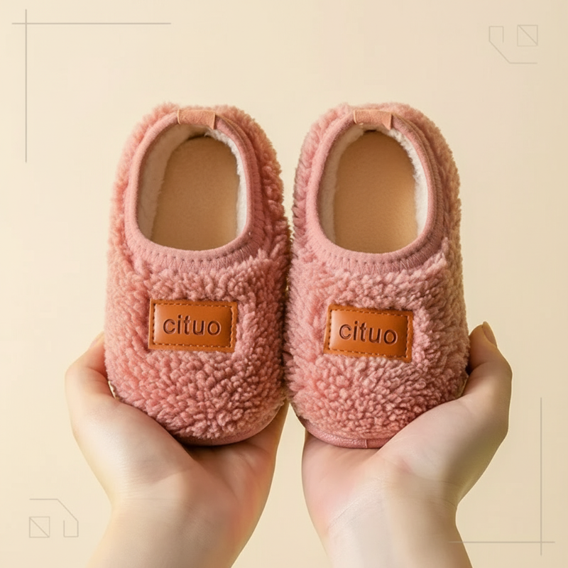Pantoufles d’hiver douces pour enfants avec semelle antidérapante, doublure chaude, confort, chaussures d’intérieur pour tout-petits et enfants d’âge préscolaire | Sansoti