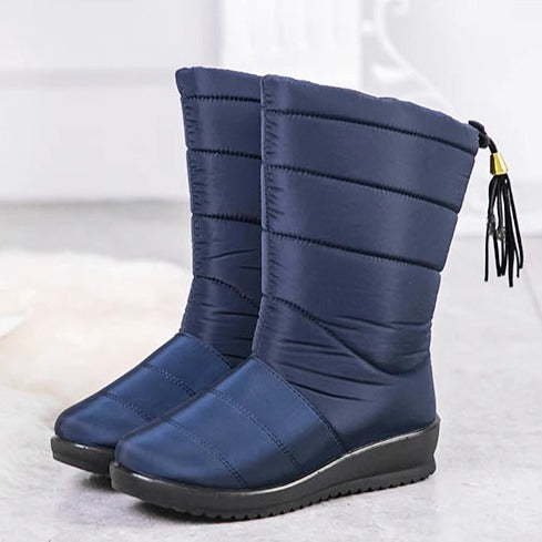 Lined Waterproof Winter Boots for Women with Non-Slip Sole – Warm Polyester Snow Boots for Wide Feet | Sansoti
