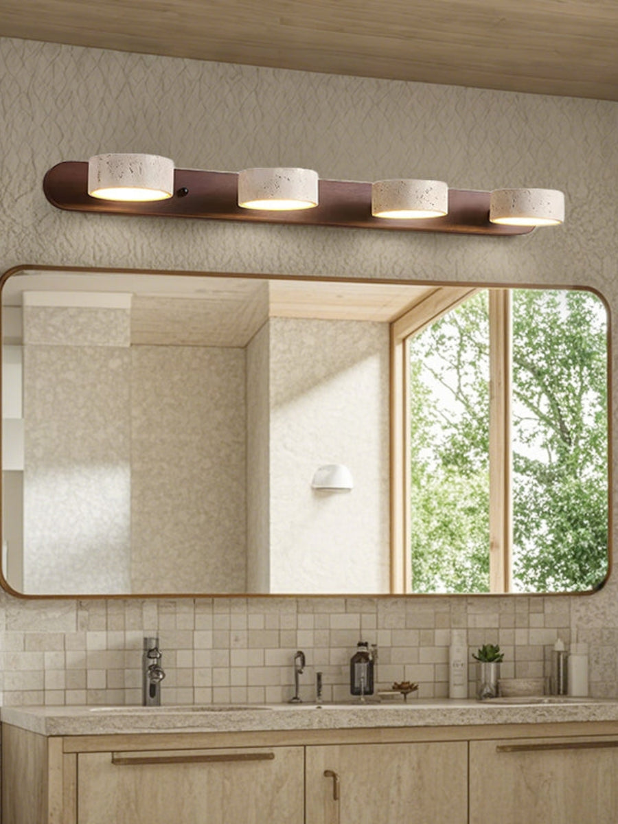 Wandlamp met meerdere lichtpunten natuursteen modern badkamerverlichting warmwit koelwit 2-3-4 lichts stenen armatuur | Sansoti