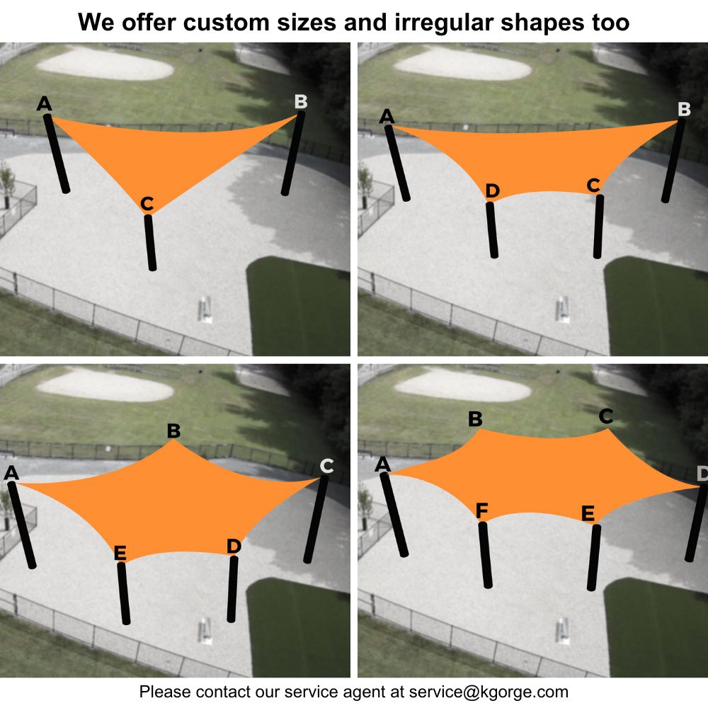 Rectangular Waterproof Shade Sail for Patio Garden and Pool | Sansoti