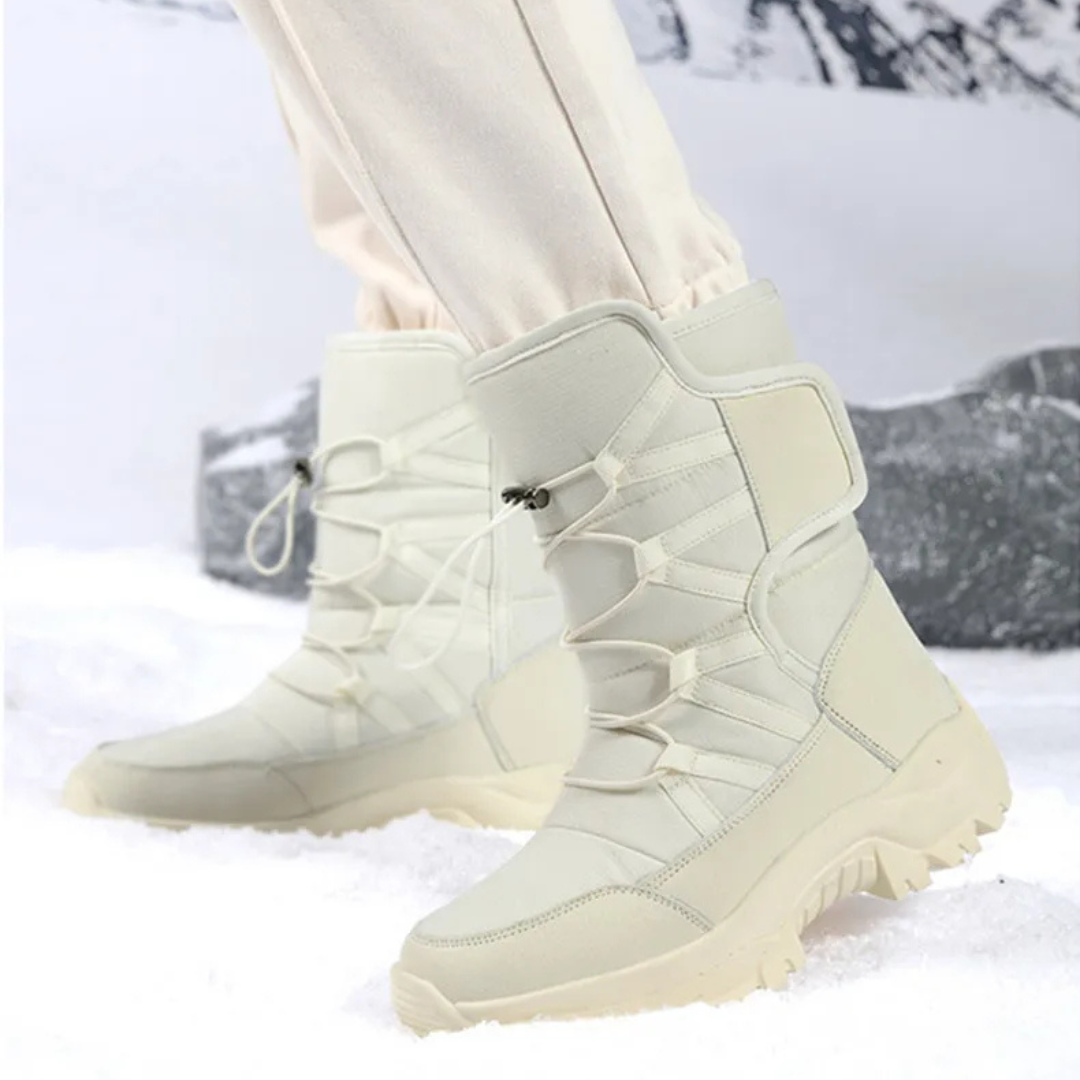 Gefütterte wasserdichte Winterstiefel für Damen und Herren, rutschfest, Schneestiefel, knöchelhoch, elastisch, Wanderschuhe, warm | Sansoti