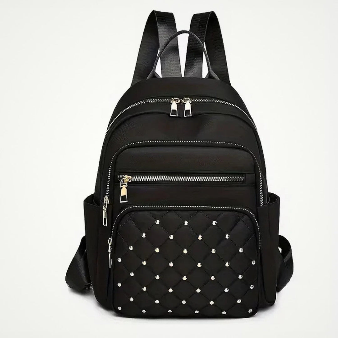 Quilted Backpack with Multiple Compartments Adjustable for Everyday Use School Work Travel Comfortable | Sansoti