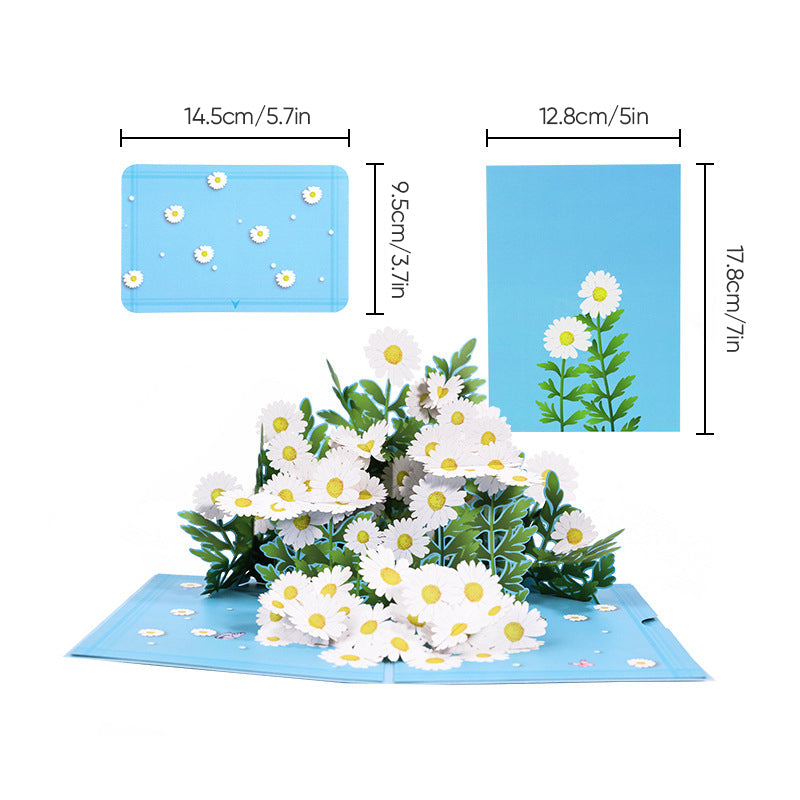3D-Pop-up-Grußkarte mit Blumenmotiv für Muttertag, Geburtstag und Jubiläum - persönliches Geschenk und Grußkarte | Sansoti