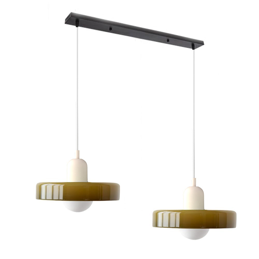 Luccon Doppelte Hängeleuchte Glas G9 35 cm Modern Esstisch Wohnzimmer Design Beleuchtung | Restfield