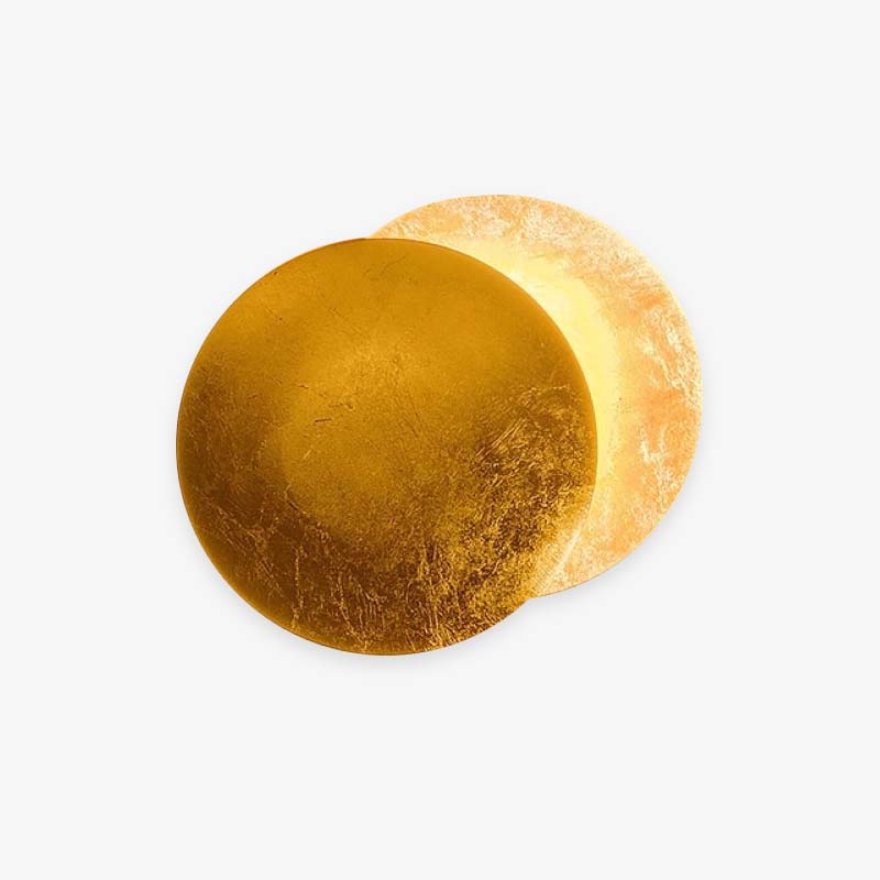 Metalen Wandlamp LED Rond Maan Design Rood Brons Goud Woonkamer Slaapkamer Sfeerverlichting Modern Decoratief | Sansoti