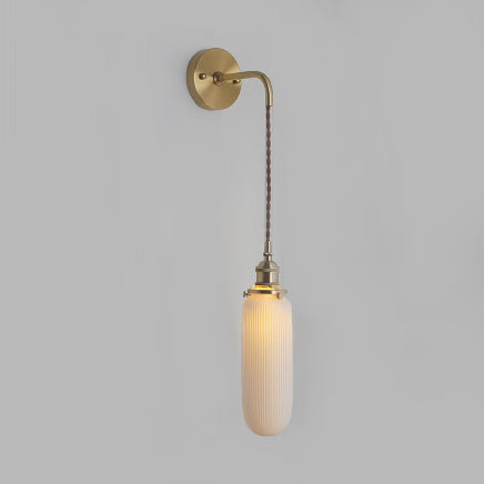 Porseleinen Wandlamp met Messing Fitting Ø12,7-21,6cm 1 Lichtpunt Modern Design Keramiek Wandverlichting E26/E27 | Sansoti