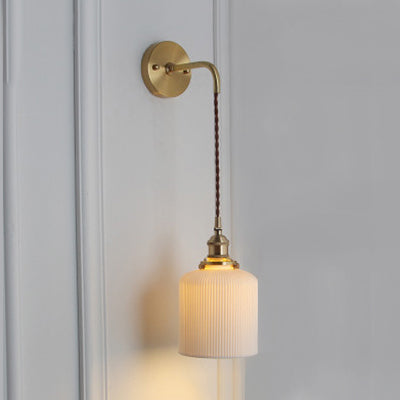Porseleinen Wandlamp met Messing Fitting Ø12,7-21,6cm 1 Lichtpunt Modern Design Keramiek Wandverlichting E26/E27 | Sansoti